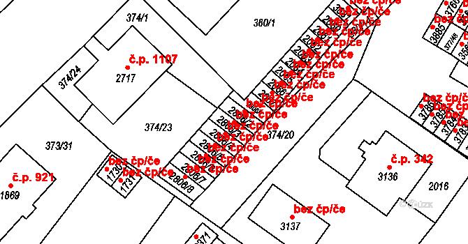 Sušice 45172111 na parcele st. 2806/3 v KÚ Sušice nad Otavou, Katastrální mapa