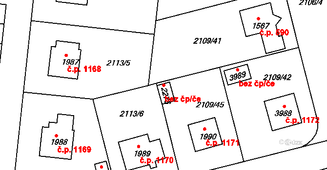 Humpolec 45244111 na parcele st. 2276 v KÚ Humpolec, Katastrální mapa