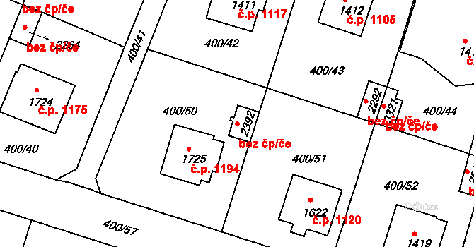 Milevsko 46202111 na parcele st. 2392 v KÚ Milevsko, Katastrální mapa