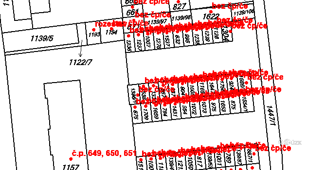 Svitavy 46407111 na parcele st. 867 v KÚ Čtyřicet Lánů, Katastrální mapa