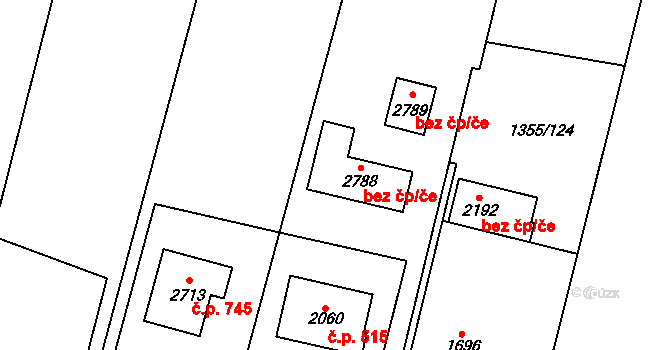 Hovězí 51779111 na parcele st. 2788 v KÚ Hovězí, Katastrální mapa