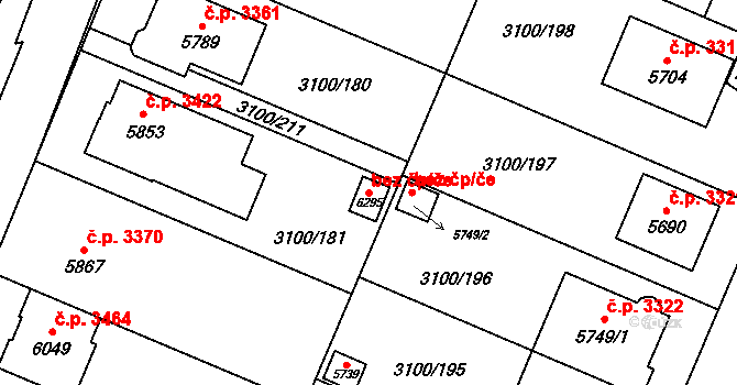 Břeclav 83268111 na parcele st. 6295 v KÚ Břeclav, Katastrální mapa