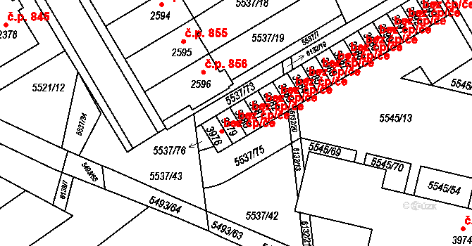 Polička 84122111 na parcele st. 3979 v KÚ Polička, Katastrální mapa