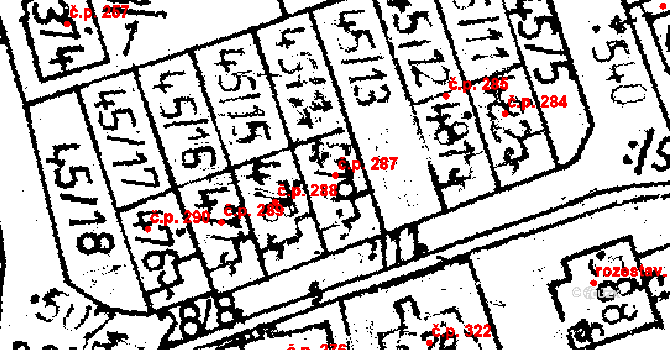 Lukavec 287 na parcele st. 479 v KÚ Lukavec u Pacova, Katastrální mapa