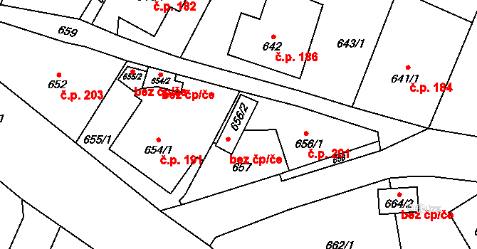 Rýmařov 89813111 na parcele st. 656/2 v KÚ Janušov, Katastrální mapa