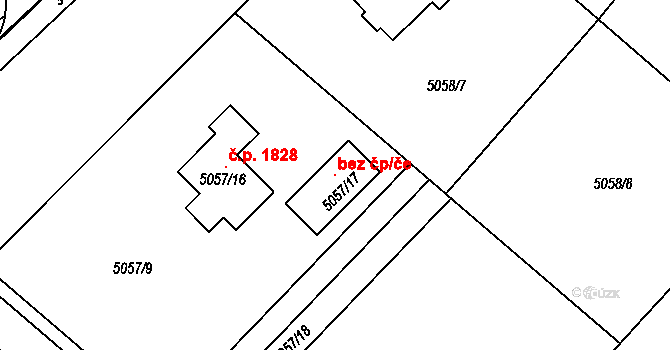 Rychnov nad Kněžnou 93897111 na parcele st. 5057/17 v KÚ Rychnov nad Kněžnou, Katastrální mapa