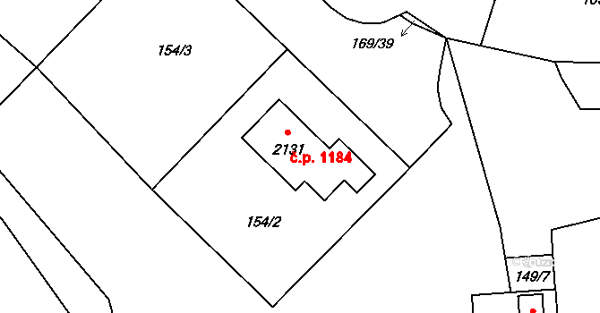 Podklášteří 1184, Třebíč na parcele st. 2131 v KÚ Podklášteří, Katastrální mapa