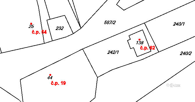 Ješovice 62, Liběchov na parcele st. 138 v KÚ Ješovice, Katastrální mapa