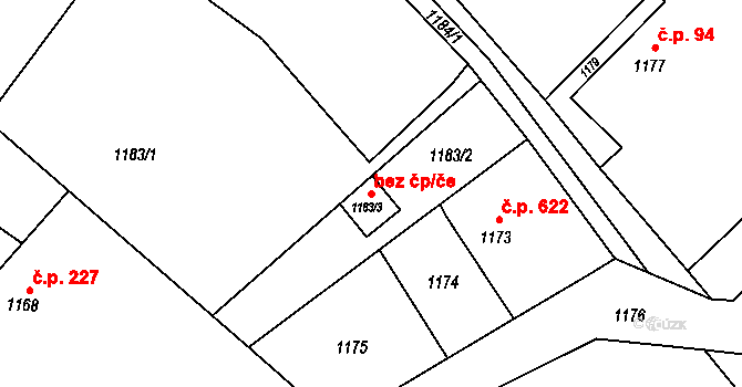 Bohumín 38252112 na parcele st. 1183/3 v KÚ Skřečoň, Katastrální mapa