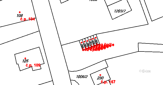 Semanín 39415112 na parcele st. 258 v KÚ Semanín, Katastrální mapa
