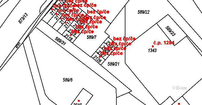Český Brod 42058112 na parcele st. 2127 v KÚ Český Brod, Katastrální mapa