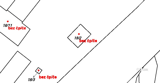 Bohušov 42417112 na parcele st. 18/2 v KÚ Bohušov, Katastrální mapa