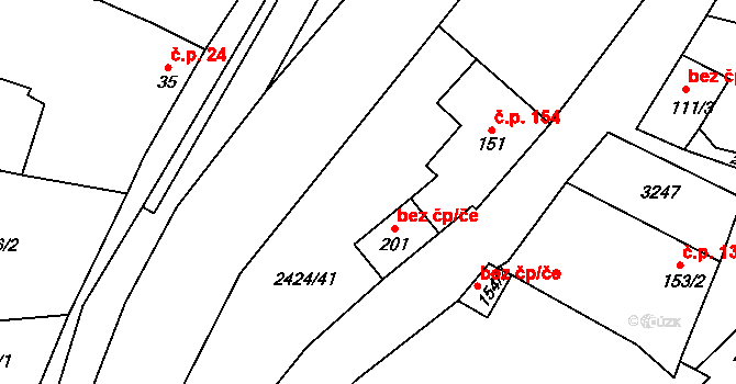 Ježov 49575112 na parcele st. 201 v KÚ Ježov, Katastrální mapa