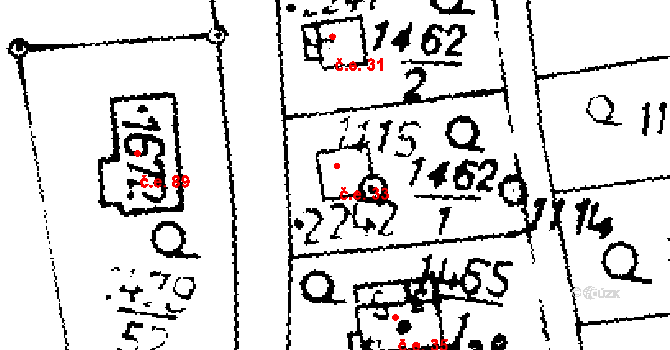Byšičky 33, Lysá nad Labem na parcele st. 2242 v KÚ Lysá nad Labem, Katastrální mapa