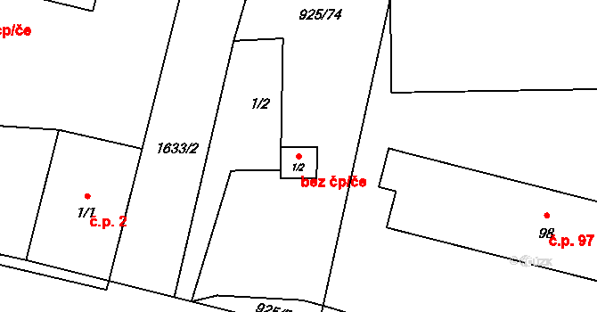 Čechtín 38330113 na parcele st. 1/2 v KÚ Čechtín, Katastrální mapa