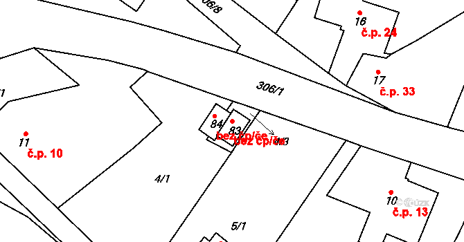 Kramolna 40140113 na parcele st. 83 v KÚ Trubějov, Katastrální mapa