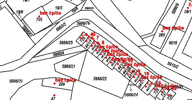 Kamenice 44532113 na parcele st. 441/3 v KÚ Kamenice u Jihlavy, Katastrální mapa