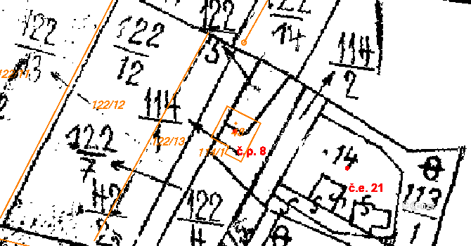 Svinná 8, Čachrov na parcele st. 48 v KÚ Svinná na Šumavě, Katastrální mapa