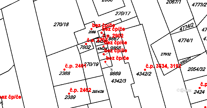 Hodonín 82284113 na parcele st. 9868 v KÚ Hodonín, Katastrální mapa