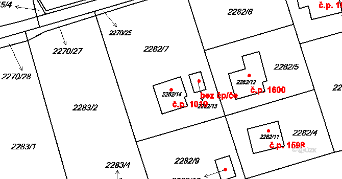 Frýdlant 1019, Frýdlant nad Ostravicí na parcele st. 2282/14 v KÚ Frýdlant nad Ostravicí, Katastrální mapa