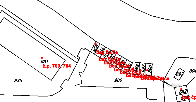 Brumov-Bylnice 38871114 na parcele st. 904 v KÚ Brumov, Katastrální mapa