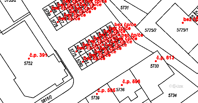 Žďár nad Sázavou 40762114 na parcele st. 5763 v KÚ Město Žďár, Katastrální mapa