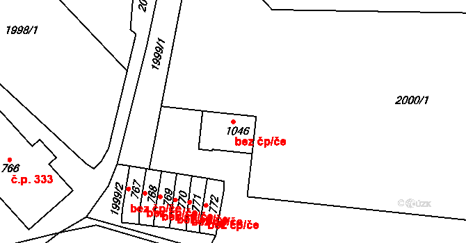 Rokytnice nad Jizerou 42706114 na parcele st. 1046 v KÚ Dolní Rokytnice, Katastrální mapa