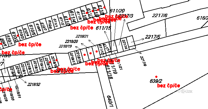 Praha 46803114 na parcele st. 611/18 v KÚ Střešovice, Katastrální mapa
