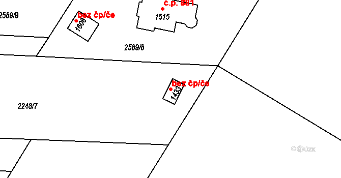 Rtyně v Podkrkonoší 49042114 na parcele st. 1433 v KÚ Rtyně v Podkrkonoší, Katastrální mapa