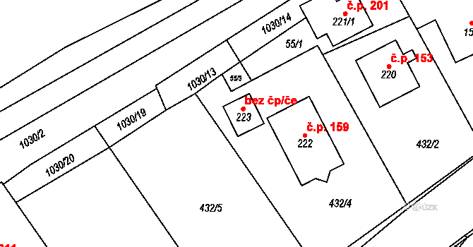 Rynárec 49233114 na parcele st. 223 v KÚ Rynárec, Katastrální mapa