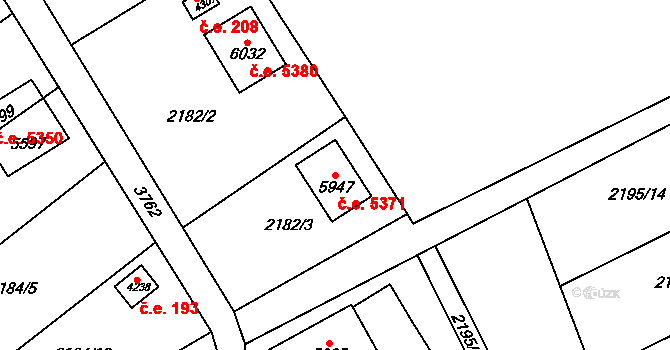Dvůr Králové nad Labem 5371 na parcele st. 5947 v KÚ Dvůr Králové nad Labem, Katastrální mapa