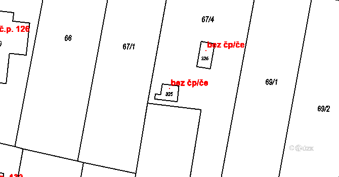 Čechočovice 102110115 na parcele st. 325 v KÚ Čechočovice, Katastrální mapa