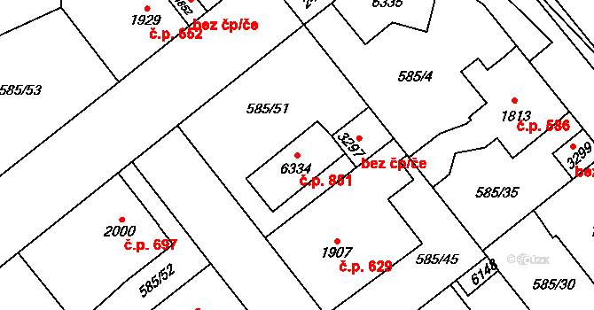 Beroun-Závodí 851, Beroun na parcele st. 6334 v KÚ Beroun, Katastrální mapa