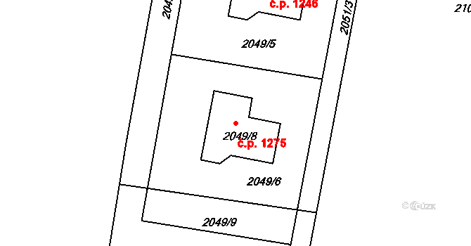 Dětmarovice 1275 na parcele st. 2049/8 v KÚ Dětmarovice, Katastrální mapa