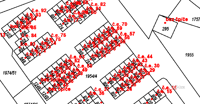 Krupka 53 na parcele st. 789 v KÚ Krupka, Katastrální mapa