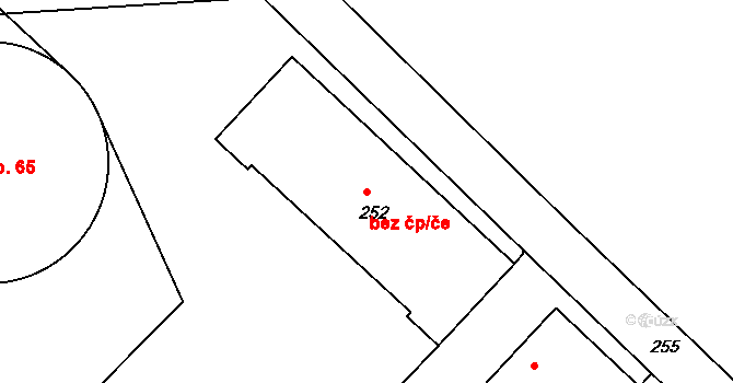 Jihlava 38665115 na parcele st. 252 v KÚ Henčov, Katastrální mapa