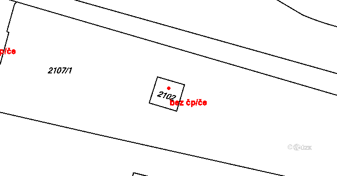 Chomutov 45017115 na parcele st. 2102 v KÚ Chomutov I, Katastrální mapa