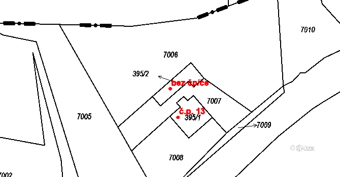 Opatov 46406115 na parcele st. 395/2 v KÚ Opatov v Čechách, Katastrální mapa