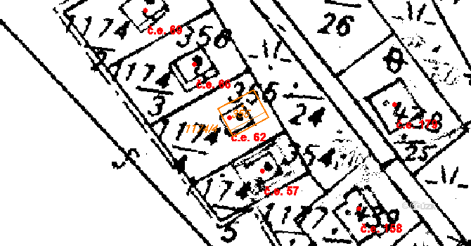 Hojsova Stráž 62, Železná Ruda na parcele st. 355 v KÚ Hojsova Stráž, Katastrální mapa