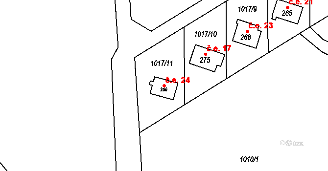 Čistá v Krkonoších 24, Černý Důl na parcele st. 266 v KÚ Čistá v Krkonoších, Katastrální mapa