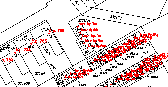 Lanškroun 39437116 na parcele st. 2752 v KÚ Lanškroun, Katastrální mapa
