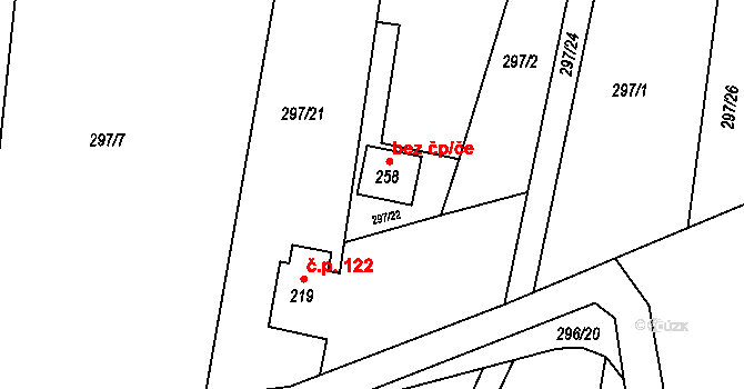 Třinec 41305116 na parcele st. 258 v KÚ Karpentná, Katastrální mapa