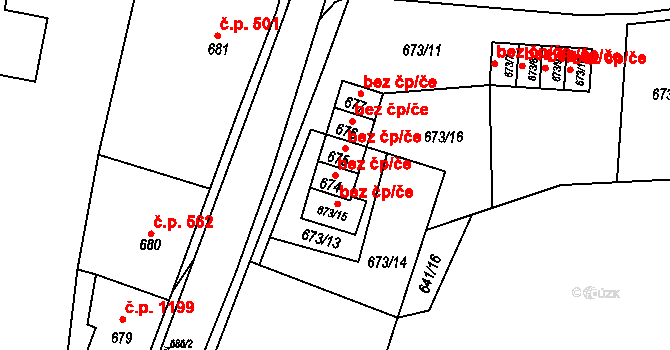 Vejprty 46843116 na parcele st. 674 v KÚ Vejprty, Katastrální mapa