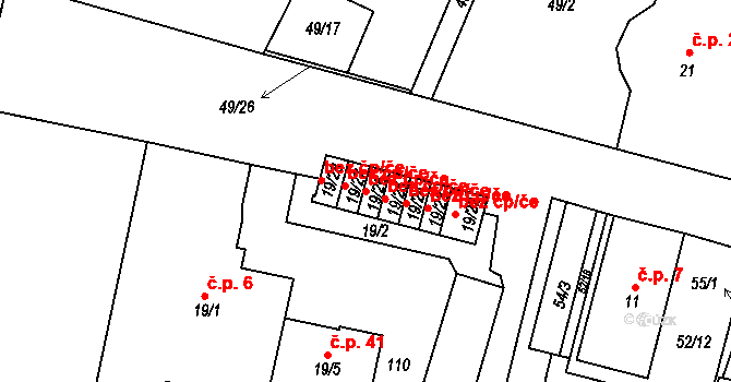 Josefův Důl 49655116 na parcele st. 19/26 v KÚ Josefův Důl u Mladé Boleslavi, Katastrální mapa