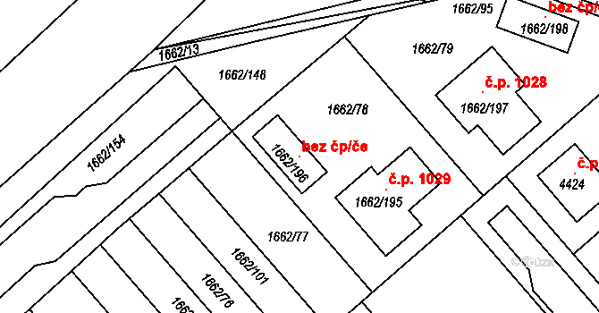 Týniště nad Orlicí 100252117 na parcele st. 1662/196 v KÚ Týniště nad Orlicí, Katastrální mapa