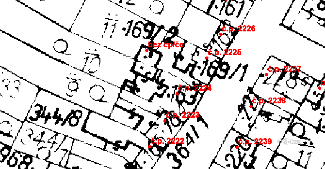 Podlusky 2224, Roudnice nad Labem na parcele st. 163 v KÚ Podlusky, Katastrální mapa