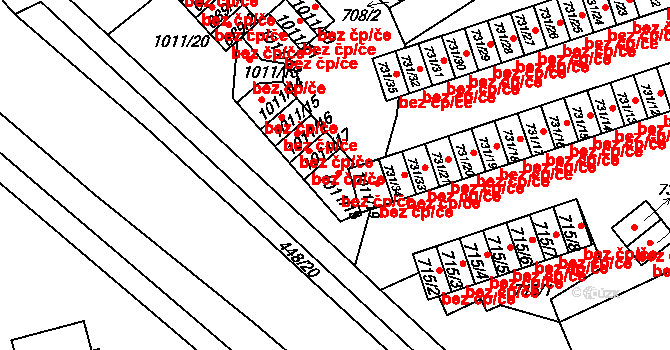 Mšeno nad Nisou 1875, Jablonec nad Nisou na parcele st. 1011/18 v KÚ Mšeno nad Nisou, Katastrální mapa
