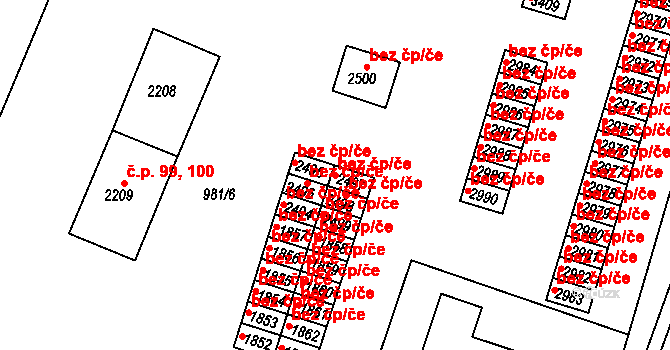 Lanškroun 39428117 na parcele st. 2497 v KÚ Lanškroun, Katastrální mapa