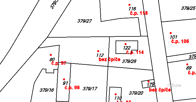 Humpolec 43304117 na parcele st. 112 v KÚ Hněvkovice u Humpolce, Katastrální mapa