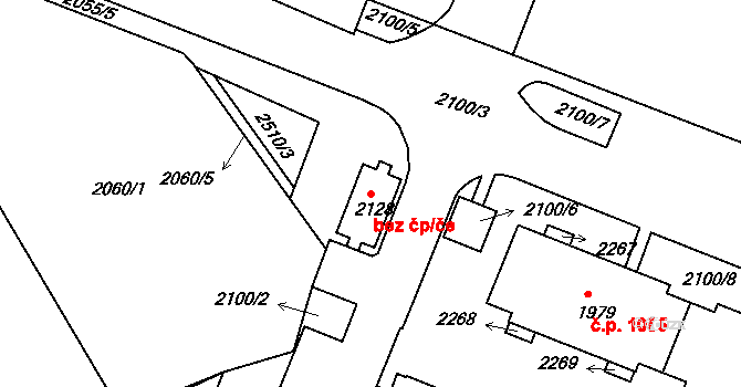 Pacov 45277117 na parcele st. 2128 v KÚ Pacov, Katastrální mapa